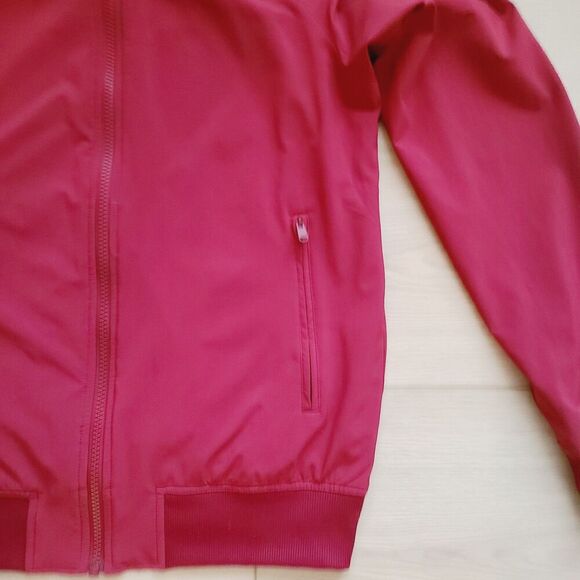 Athleta Brooklyn Bomber Jacket S Tall Burgundy Red Full Zip Soft Shell - Picture 2 of 10